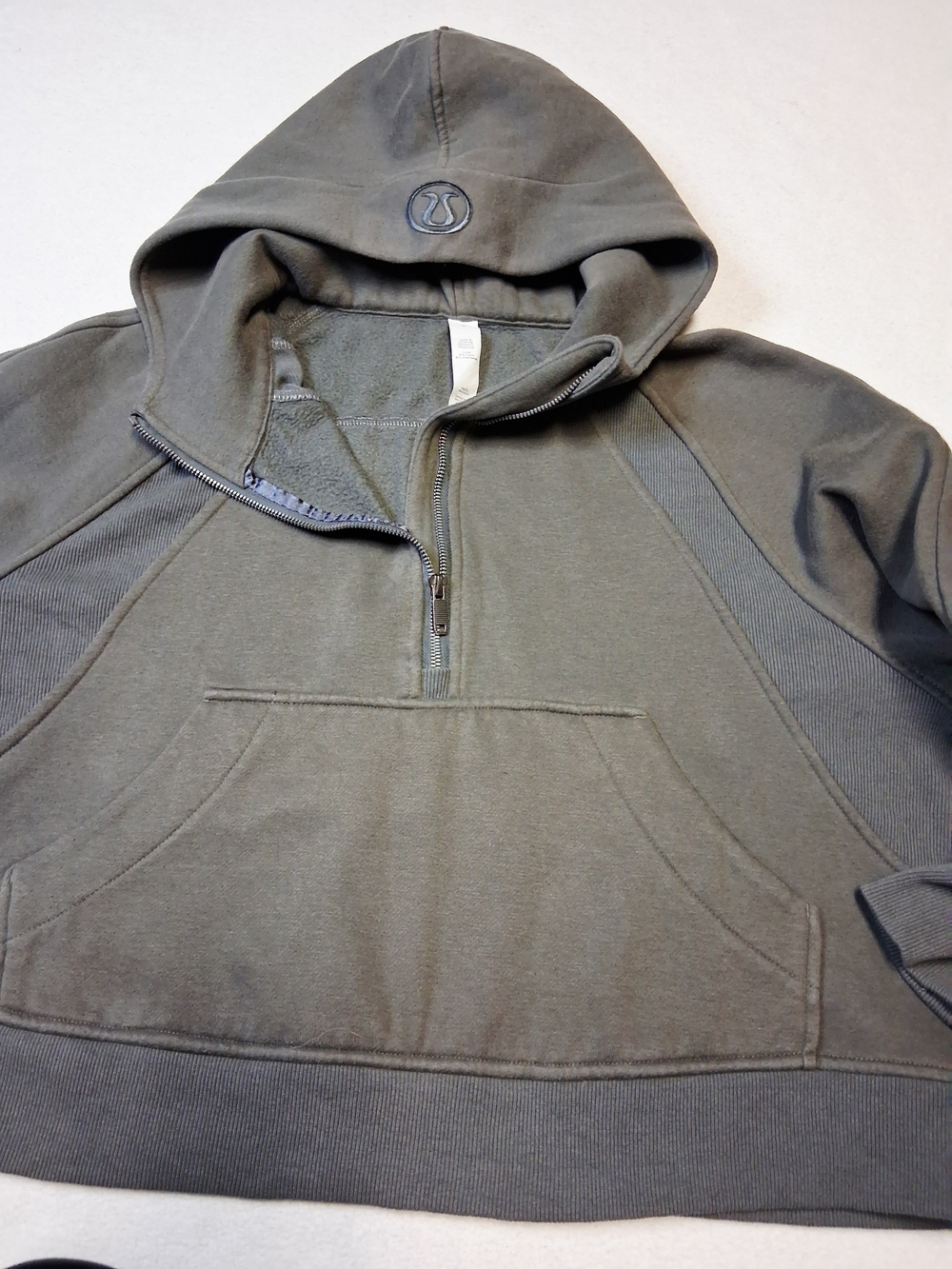 lululemon athletica Women's Half-Zip Hooded Sweater - Charcoal - Picture 8 of 9